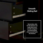 10-Drawer Dresser 55.1"W, White Lacquer Finish, 150 lbs Top Capacity, CARB Certified MDF