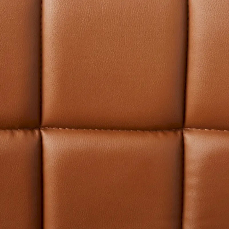 Adjustable Bar Stools Set of 2 - Chrome Frame - Tufted Faux Leather - 360° Swivel - Hydraulic Height 24-30"H - Footrest - 7 Colors - Modern Style - 17"W x 17"D