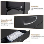 4-Drawer Nightstand with Charging Station, 2 USB Ports & 2 Outlets, 25.98"W, Minimalist Dresser