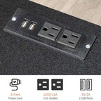 4-Drawer Nightstand with Charging Station, 2 USB Ports & 2 Outlets, 25.98"W, Minimalist Dresser