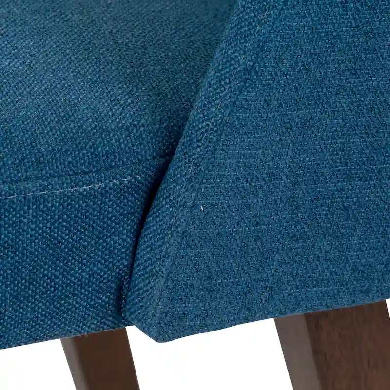 5-Piece Space-Saving Dining Set with Round Pedestal Table & 4 Upholstered Chairs, Walnut Finish, 47"