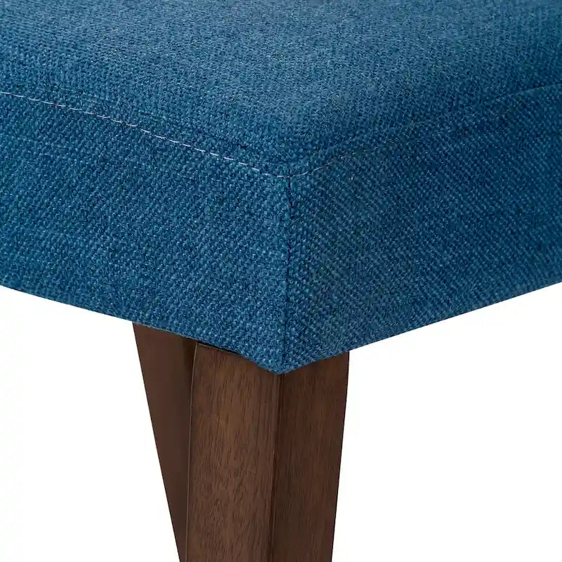 5-Piece Space-Saving Dining Set with Round Pedestal Table & 4 Upholstered Chairs, Walnut Finish, 47"