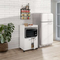 2-Door Kitchen Microwave Cart, White