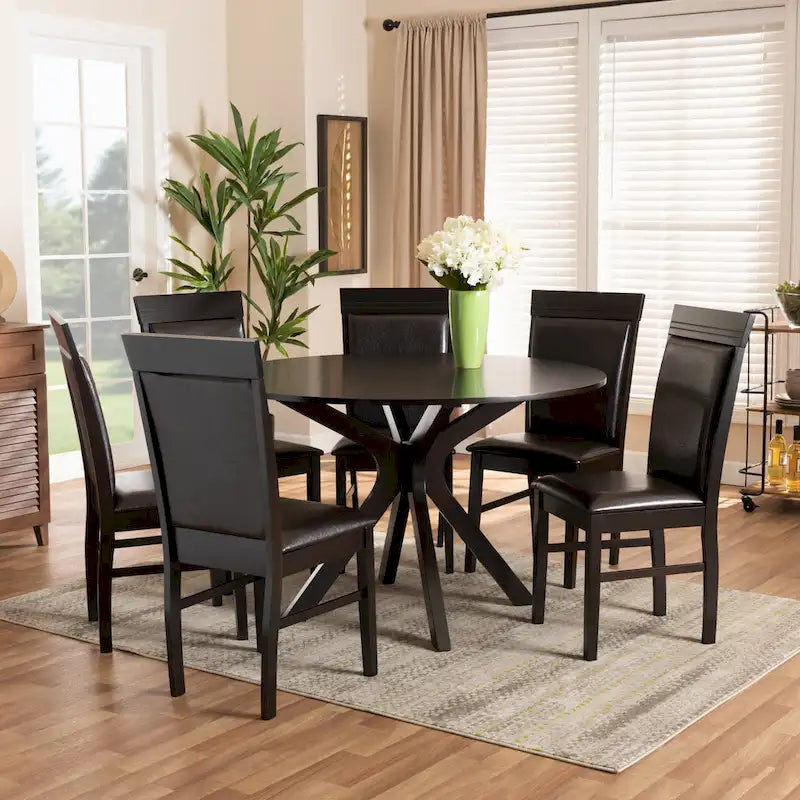 Jeane Modern and Contemporary 7-Piece Dining Set