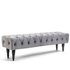 Upholstered Tufted Ottoman Bench - Plush Accent Seating, Modern Design, Multi-Room Use, 3 Sizes & Colors Available
