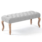 Upholstered Tufted Ottoman Bench - Plush Accent Seating, Modern Design, Multi-Room Use, 3 Sizes & Colors Available