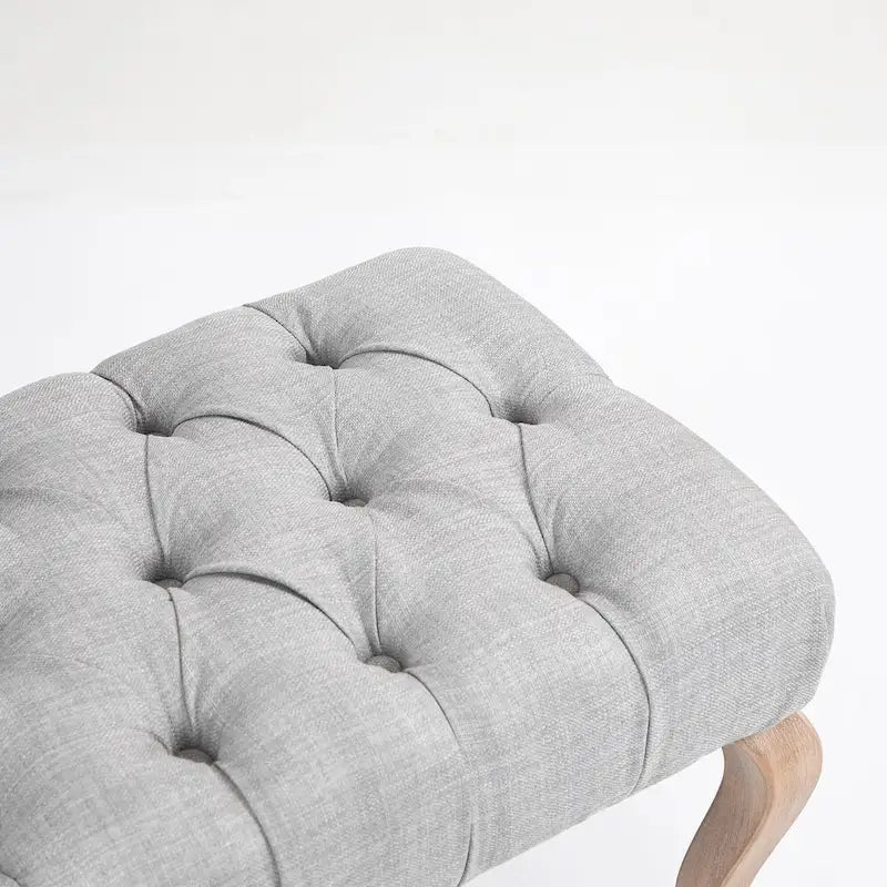 Upholstered Tufted Ottoman Bench - Plush Accent Seating, Modern Design, Multi-Room Use, 3 Sizes & Colors Available