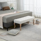Upholstered Tufted Ottoman Bench - Plush Accent Seating, Modern Design, Multi-Room Use, 3 Sizes & Colors Available