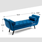 Upholstered Tufted Ottoman Bench - Plush Accent Seating, Modern Design, Multi-Room Use, 3 Sizes & Colors Available