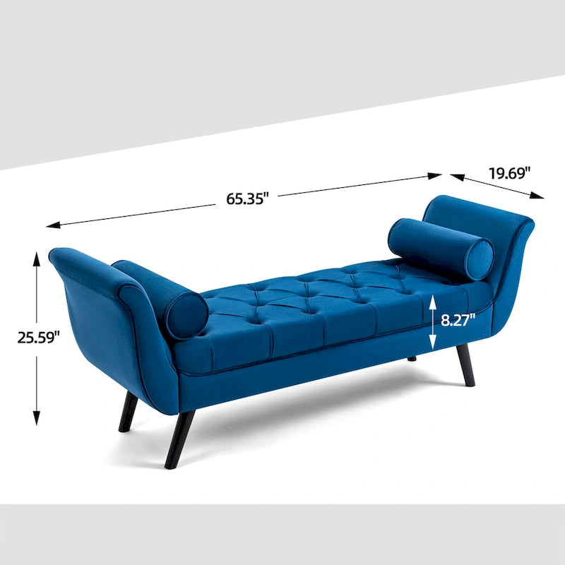 Upholstered Tufted Ottoman Bench - Plush Accent Seating, Modern Design, Multi-Room Use, 3 Sizes & Colors Available