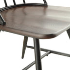 5-Piece Mid-Century Modern Dining Set with Round Table & 4 Chairs, Two-Tone Wood, Tapered Legs, 42"