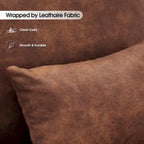 Modern Accent Armchair Set of 2 with Steel Legs, Faux Leather Upholstered Chair, 330 lbs Capacity