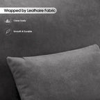 Modern Accent Armchair Set of 2 with Steel Legs, Faux Leather Upholstered Chair, 330 lbs Capacity