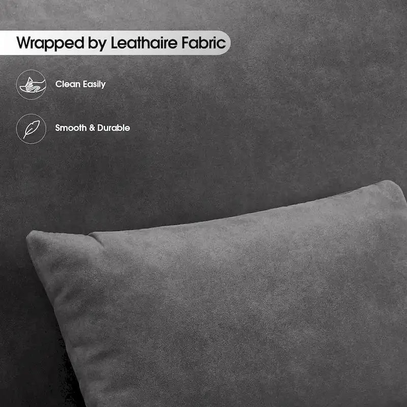 Modern Accent Armchair Set of 2 with Steel Legs, Faux Leather Upholstered Chair, 330 lbs Capacity