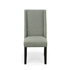 Upholstered Wingback Dining Chairs Set of 2 with Nailhead Trim, 250 lbs Capacity, Rubberwood Legs