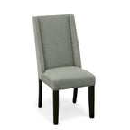 Upholstered Wingback Dining Chairs Set of 2 with Nailhead Trim, 250 lbs Capacity, Rubberwood Legs