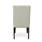 Upholstered Wingback Dining Chairs Set of 2 with Nailhead Trim, 250 lbs Capacity, Rubberwood Legs