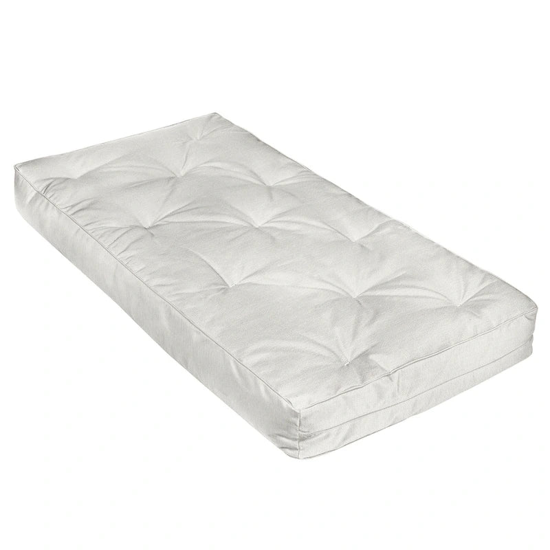 Twin Size Tufted Daybed Mattress - Linen-Like Fabric Cushion with Corded Texture, Upholstery Grade Polyester (Mattress Only)