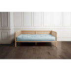 Twin Size Tufted Daybed Mattress - Linen-Like Fabric Cushion with Corded Texture, Upholstery Grade Polyester (Mattress Only)