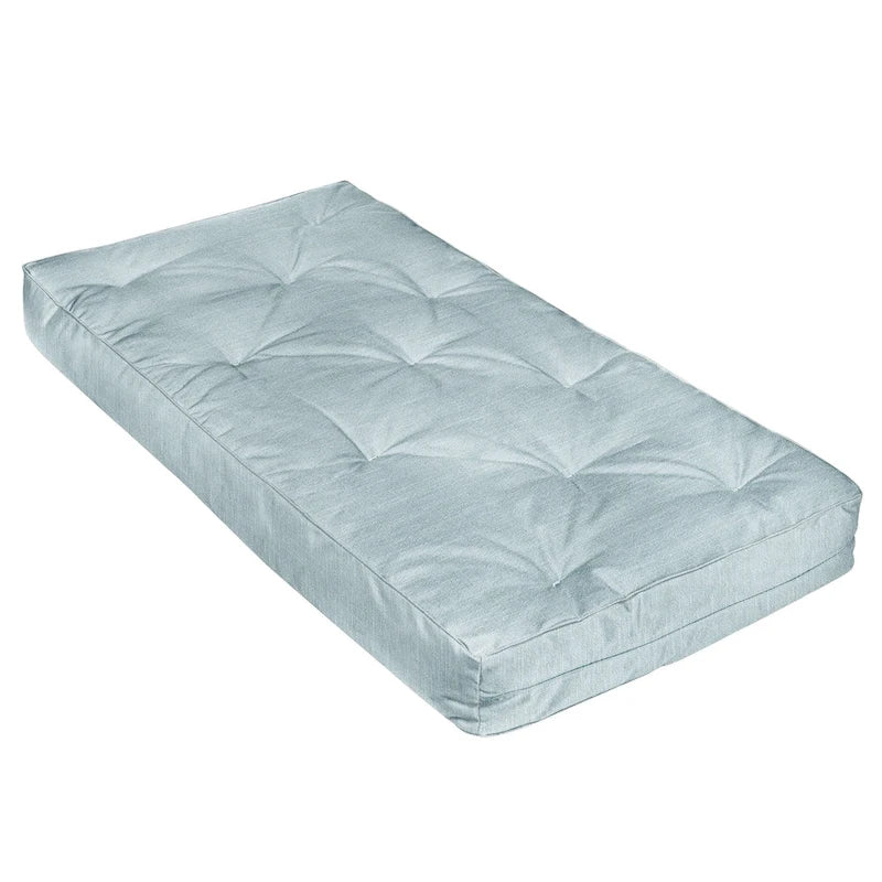 Twin Size Tufted Daybed Mattress - Linen-Like Fabric Cushion with Corded Texture, Upholstery Grade Polyester (Mattress Only)