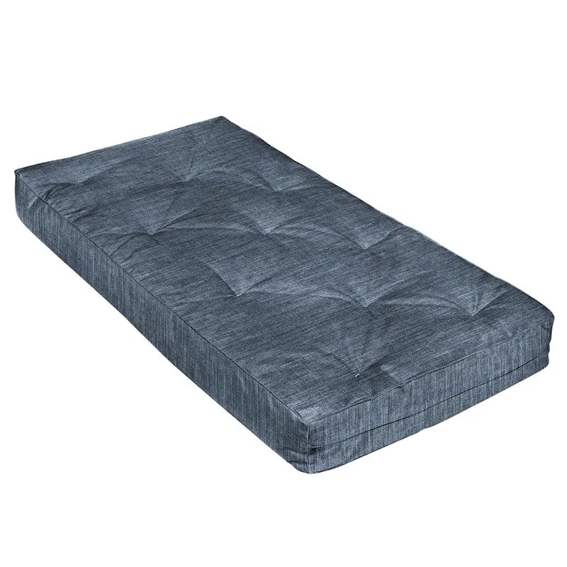 Twin Size Tufted Daybed Mattress - Linen-Like Fabric Cushion with Corded Texture, Upholstery Grade Polyester (Mattress Only)
