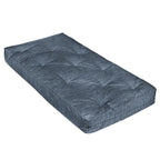 Twin Size Tufted Daybed Mattress - Linen-Like Fabric Cushion with Corded Texture, Upholstery Grade Polyester (Mattress Only)