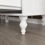 70.9"H Wardrobe Armoire with Mirror Doors - 3 Doors - 5 Drawers - Hanging Rod - 4 Shelves - White Lacquer - Engineered Wood - Bedroom Living Room