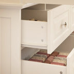 70.9"H Wardrobe Armoire with Mirror Doors - 3 Doors - 5 Drawers - Hanging Rod - 4 Shelves - White Lacquer - Engineered Wood - Bedroom Living Room