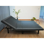 Foldable Adjustable Bed Frame with Under Bed Light & USB Ports - Quiet Motor, Steel Frame, Twin XL/Queen