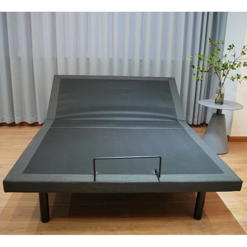 Foldable Adjustable Bed Frame with Under Bed Light & USB Ports - Quiet Motor, Steel Frame, Twin XL/Queen