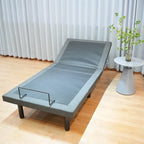 Foldable Adjustable Bed Frame with Under Bed Light & USB Ports - Quiet Motor, Steel Frame, Twin XL/Queen