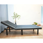 Foldable Adjustable Bed Frame with Under Bed Light & USB Ports - Quiet Motor, Steel Frame, Twin XL/Queen