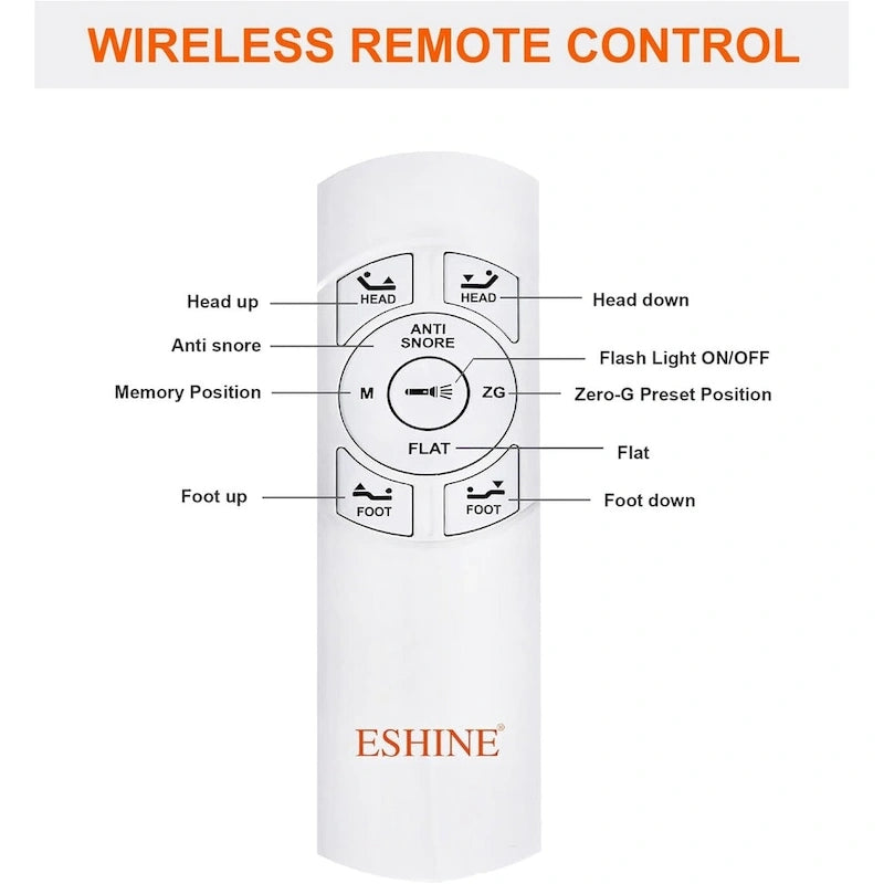 Adjustable Bed Frame with Bluetooth App & Remote - 750 lbs Capacity, Zero Gravity, Anti-Snore, Queen/King/Twin XL