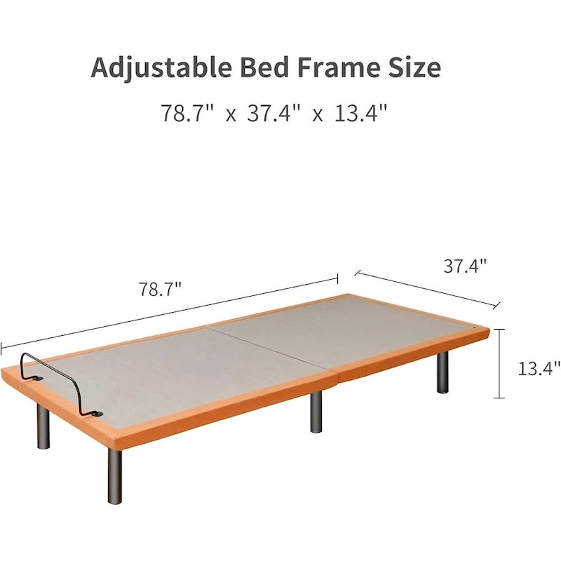 Adjustable Bed Frame with Bluetooth App & Remote - 750 lbs Capacity, Zero Gravity, Anti-Snore, Queen/King/Twin XL