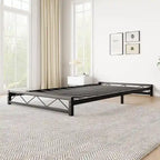 Twin Size 6" Low Profile Metal Platform Bed Frame with Wave Design - 1000 lbs Capacity, No Box Spring Needed