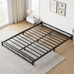 Twin Size 6" Low Profile Metal Platform Bed Frame with Wave Design - 1000 lbs Capacity, No Box Spring Needed