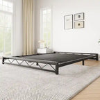 Twin Size 6" Low Profile Metal Platform Bed Frame with Wave Design - 1000 lbs Capacity, No Box Spring Needed