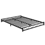 Twin Size 6" Low Profile Metal Platform Bed Frame with Wave Design - 1000 lbs Capacity, No Box Spring Needed