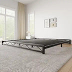 Twin Size 6" Low Profile Metal Platform Bed Frame with Wave Design - 1000 lbs Capacity, No Box Spring Needed