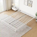 Twin Size 6" Low Profile Metal Platform Bed Frame with Wave Design - 1000 lbs Capacity, No Box Spring Needed