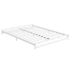 Twin Size 6" Low Profile Metal Platform Bed Frame with Wave Design - 1000 lbs Capacity, No Box Spring Needed