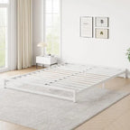 Twin Size 6" Low Profile Metal Platform Bed Frame with Wave Design - 1000 lbs Capacity, No Box Spring Needed