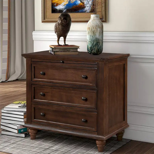 3-Drawer Wood Cabinet