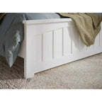 Solid Wood Low Profile Platform Bed - Mission Slatted Headboard, USB Charging Ports, 800 lbs, Twin-King Sizes