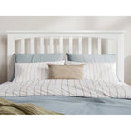 Solid Wood Low Profile Platform Bed - Mission Slatted Headboard, USB Charging Ports, 800 lbs, Twin-King Sizes