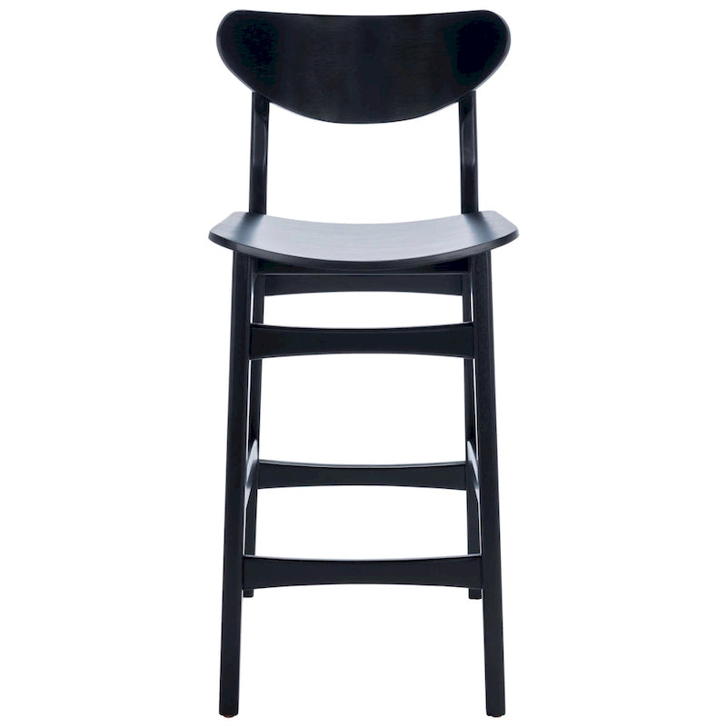 Mid-Century Counter Stool - 38"H - Scandinavian Style - Retro Silhouette - Soft Finish - 17"W x 23"D - Modern Chic - Kitchen Dining Bar - Contemporary