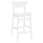 Mid-Century Counter Stool - 38"H - Scandinavian Style - Retro Silhouette - Soft Finish - 17"W x 23"D - Modern Chic - Kitchen Dining Bar - Contemporary