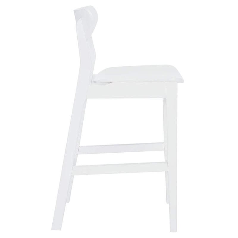 Mid-Century Counter Stool - 38"H - Scandinavian Style - Retro Silhouette - Soft Finish - 17"W x 23"D - Modern Chic - Kitchen Dining Bar - Contemporary