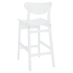 Mid-Century Counter Stool - 38"H - Scandinavian Style - Retro Silhouette - Soft Finish - 17"W x 23"D - Modern Chic - Kitchen Dining Bar - Contemporary