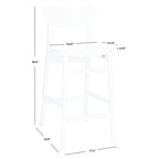 Mid-Century Counter Stool - 38"H - Scandinavian Style - Retro Silhouette - Soft Finish - 17"W x 23"D - Modern Chic - Kitchen Dining Bar - Contemporary